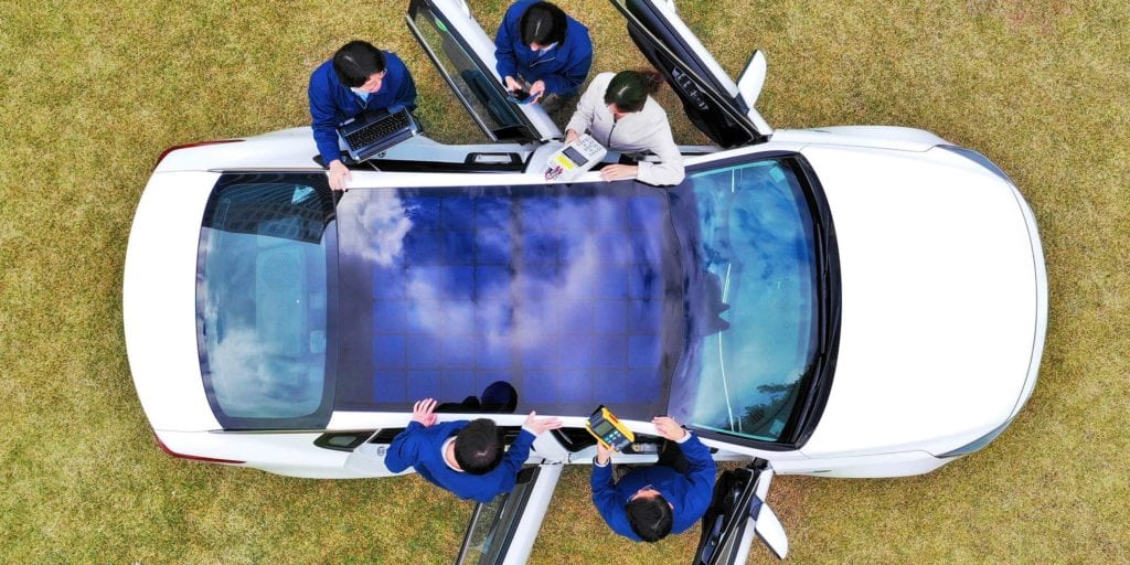 hyundai solar panel car roof