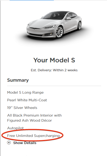 Tesla Free Supercharging 2019 Model S