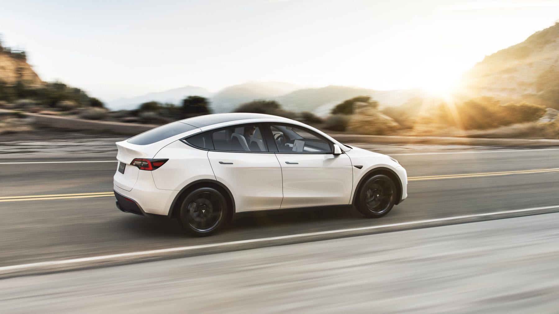 White Tesla Model Y