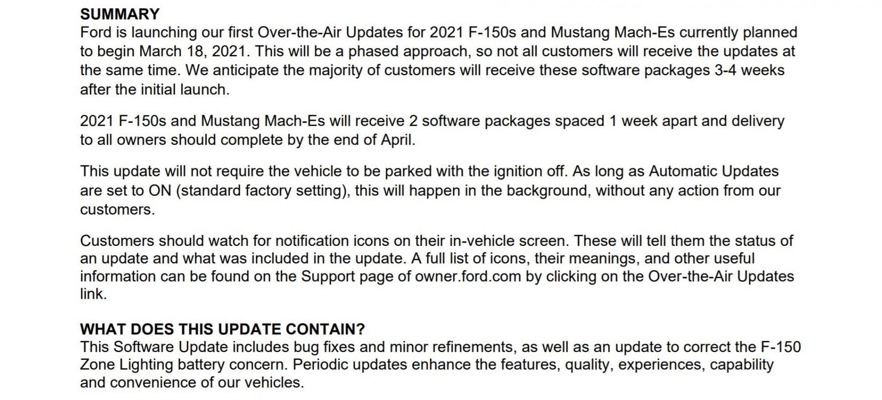 First Ford OTA for the Mustang Mach-E Is Released - EVBite